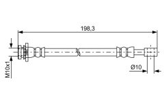BOSCH 1987481630 — Тормозной шланг