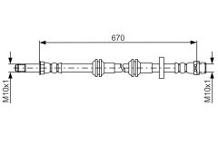 BOSCH 1987481689 — Тормозной шланг
