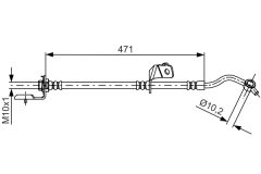 BOSCH 1987481715 — Furtun de frână