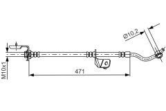 BOSCH 1987481716 — Furtun de frână