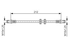 BOSCH 1987481A51 — Тормозной шланг