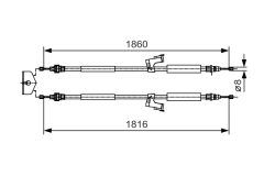 BOSCH 1987482019 — Cablu frână de mână