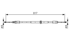 BOSCH 1987482024 — Трос ручного тормоза
