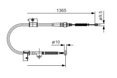 BOSCH 1987482048 — Трос ручного тормоза