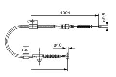 BOSCH 1987482049 — Трос ручного тормоза