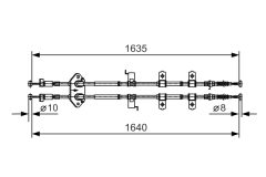 BOSCH 1987482054 — Трос ручного тормоза