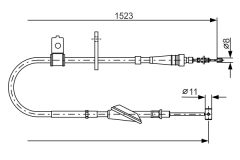 BOSCH 1987482092 — Cablu frână de mână
