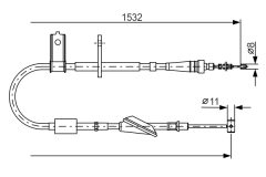 BOSCH 1987482093 — Cablu frână de mână