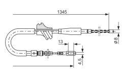 BOSCH 1987482101 — Cablu frână de mână