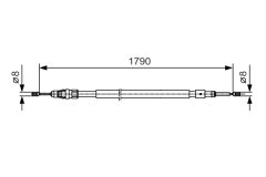 BOSCH 1987482112 — Cablu frână de mână