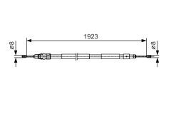 BOSCH 1987482117 — Cablu frână de mână
