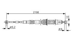 BOSCH 1987482127 — Cablu frână de mână
