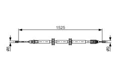 BOSCH 1987482142 — Cablu frână de mână