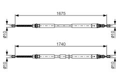 BOSCH 1987482144 — Cablu frână de mână