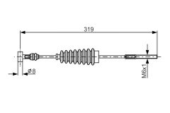 BOSCH 1987482157 — Трос ручного тормоза