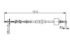 BOSCH 1987482161 — Cablu frână de mână