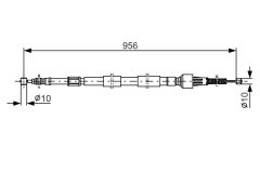 BOSCH 1987482162 — Cablu frână de mână