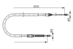 BOSCH 1987482190 — Cablu frână de mână