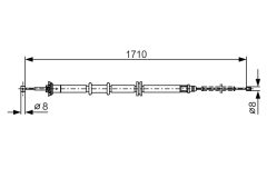 BOSCH 1987482207 — Трос ручного тормоза