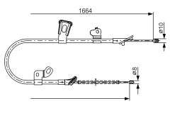 BOSCH 1987482219 — Cablu frână de mână
