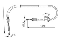 BOSCH 1987482229 — Cablu frână de mână
