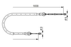 BOSCH 1987482234 — Cablu frână de mână