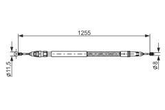 BOSCH 1987482235 — Трос ручного тормоза