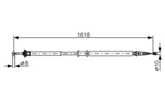 BOSCH 1987482238 — Cablu frână de mână