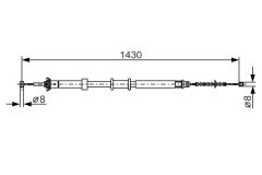 BOSCH 1987482240 — Трос ручного тормоза