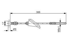 BOSCH 1987482259 — Трос ручного тормоза