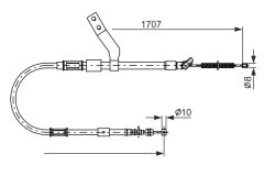 BOSCH 1987482260 — Трос ручного тормоза