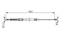 BOSCH 1987482264 — Трос ручного тормоза
