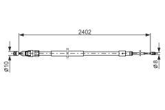 BOSCH 1987482276 — Трос ручного тормоза