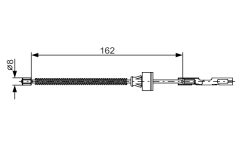 BOSCH 1987482278 — Трос ручного тормоза