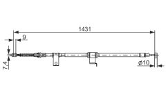 BOSCH 1987482293 — Трос ручного тормоза