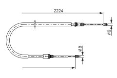 BOSCH 1987482303 — Трос ручного тормоза
