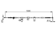 BOSCH 1987482306 — Cablu frână de mână