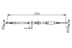 BOSCH 1987482313 — Трос ручного тормоза