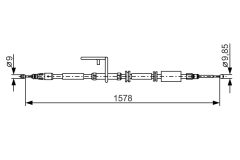 BOSCH 1987482314 — Трос ручного тормоза