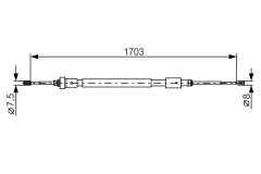 BOSCH 1987482315 — Cablu frână de mână