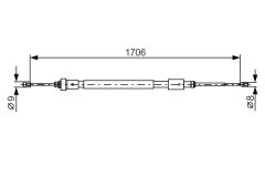 BOSCH 1987482316 — Cablu frână de mână