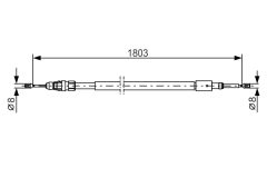 BOSCH 1987482317 — Cablu frână de mână