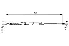 BOSCH 1987482326 — Трос ручного тормоза