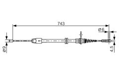 BOSCH 1987482329 — Трос ручного тормоза