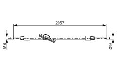 BOSCH 1987482331 — Трос ручного тормоза