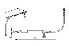 BOSCH 1987482332 — Трос ручного тормоза