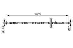 BOSCH 1987482333 — Трос ручного тормоза