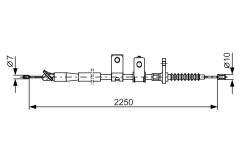 BOSCH 1987482343 — Cablu frână de mână