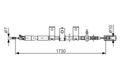 BOSCH 1987482344 — Cablu frână de mână