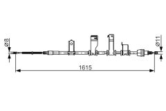 BOSCH 1987482349 — Трос ручного тормоза